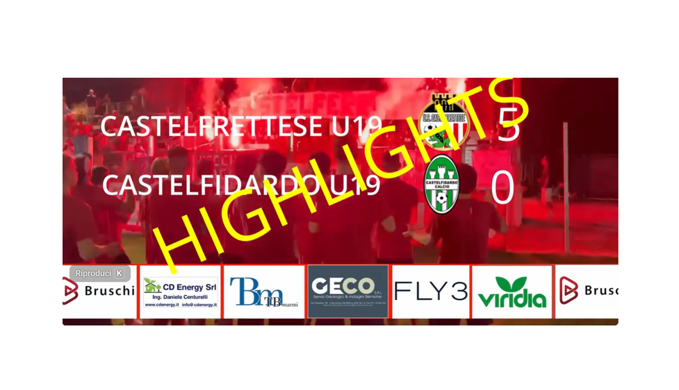 JUNIORES REGIONALE CASTELFRETTESE-CASTELFIDARDO 5-0 HIGHLIGHT