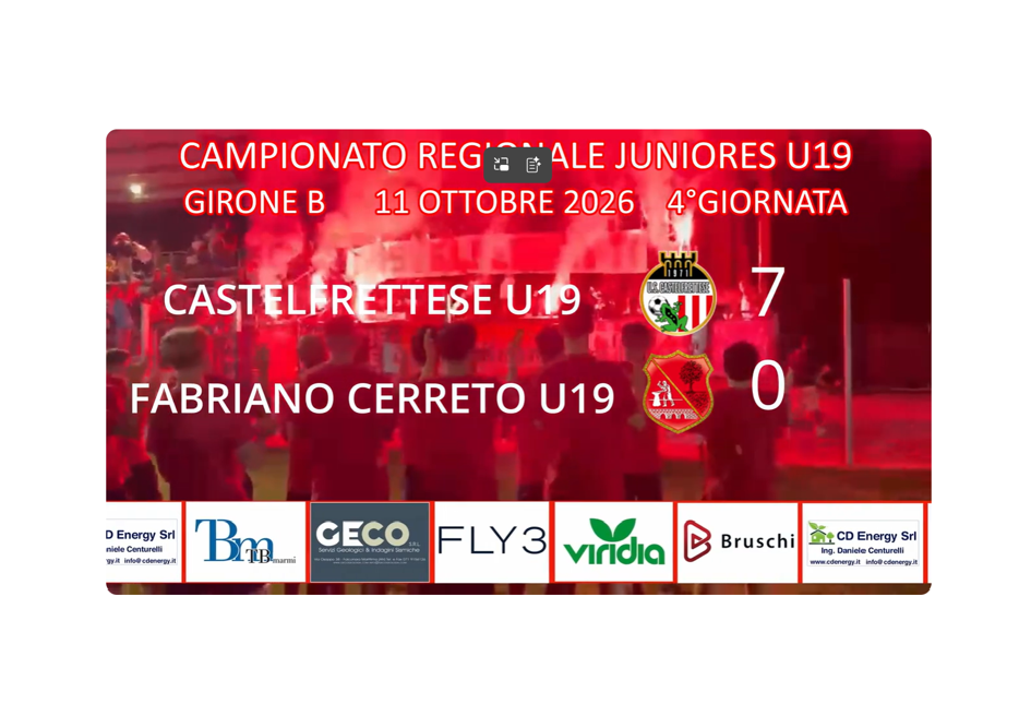 JUNIORES CASTELFRETTESE – FABRIANO CERRETO 7-0 HIGHLIGHTS